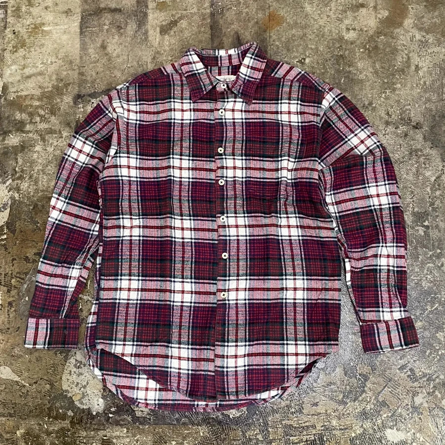 J.CREW LONG SLEEVE CHECK SHIRT RED MULTI