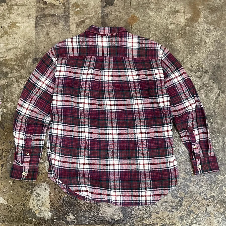 J.CREW LONG SLEEVE CHECK SHIRT RED MULTI