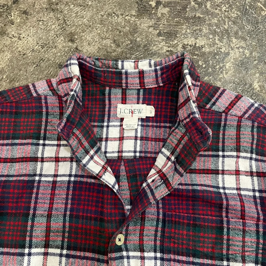 J.CREW LONG SLEEVE CHECK SHIRT RED MULTI