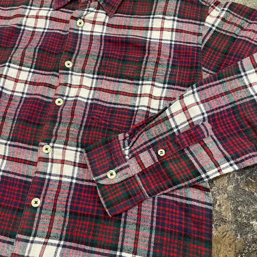 J.CREW LONG SLEEVE CHECK SHIRT RED MULTI