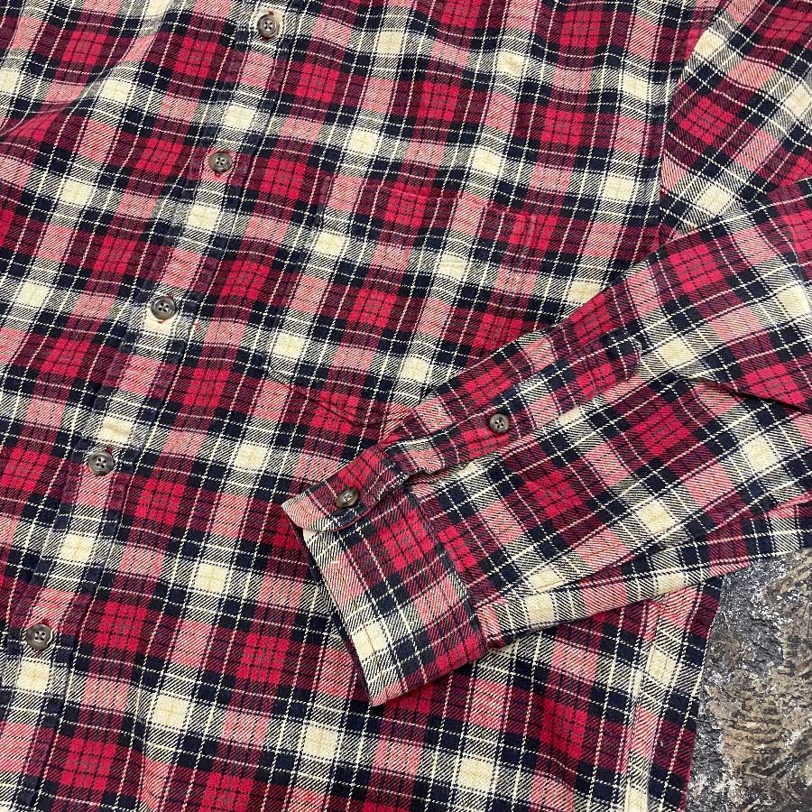 J.CREW LONG SLEEVE CHECK SHIRT RED
