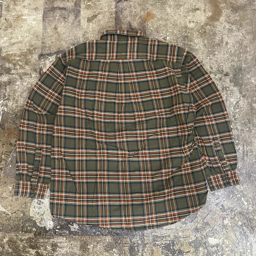 J.CREW LONG SLEEVE CHECK SHIRT OLIVE