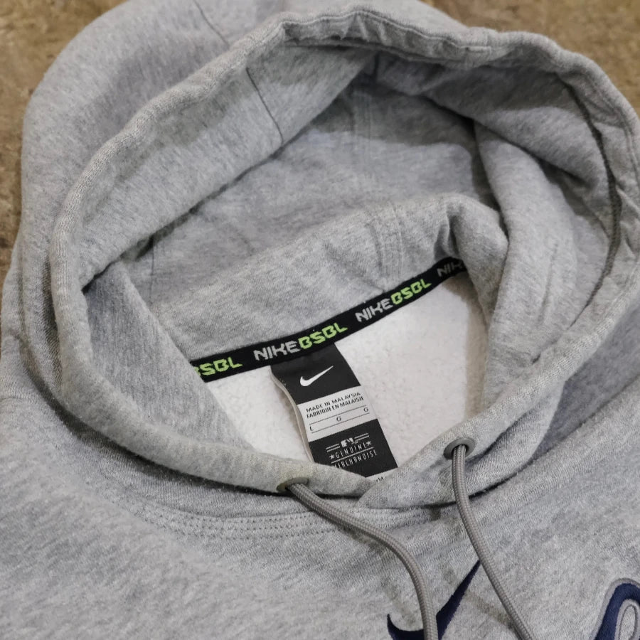 NIKE NEW YORK YANKEES SCRIPT LOGO HOODY GREY