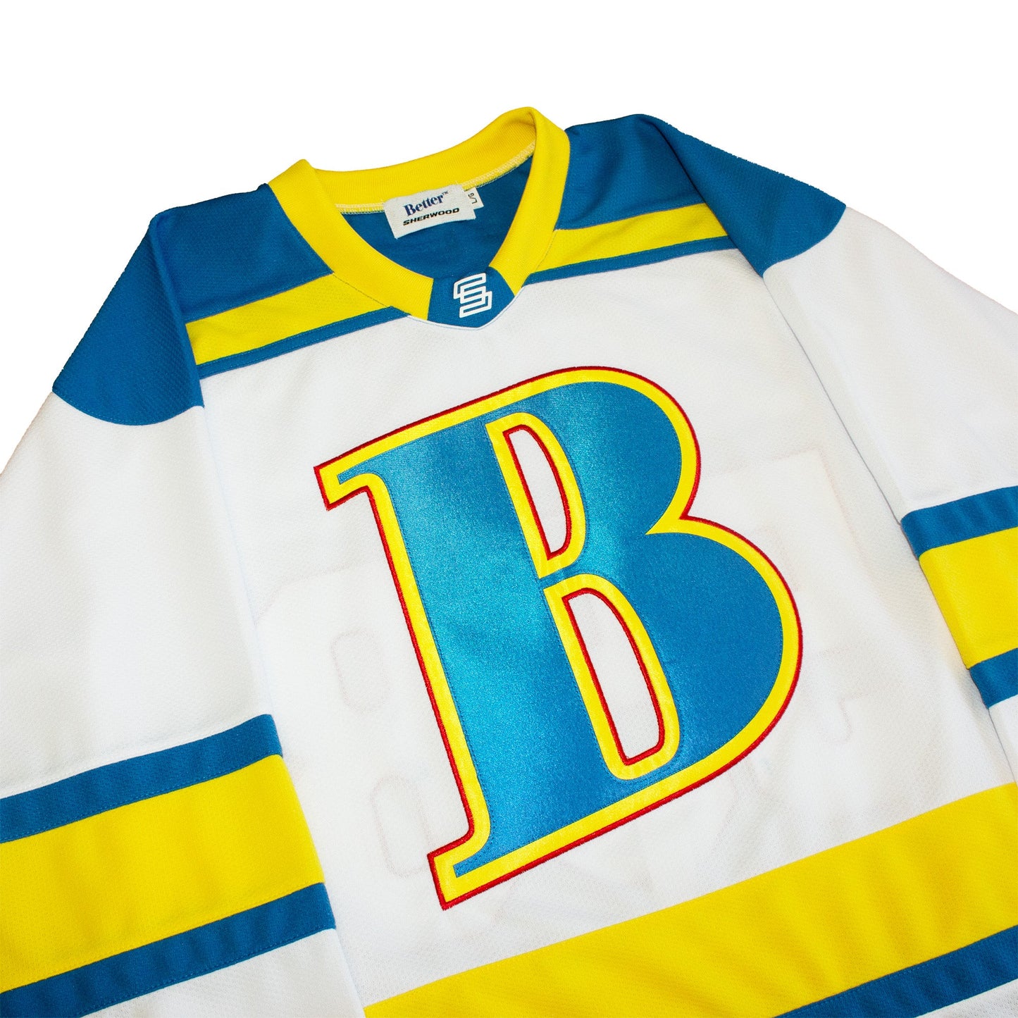 BETTER™ GIFT SHOP X SHERWOOD “B LOGO” HOME HOCKEY JERSEY