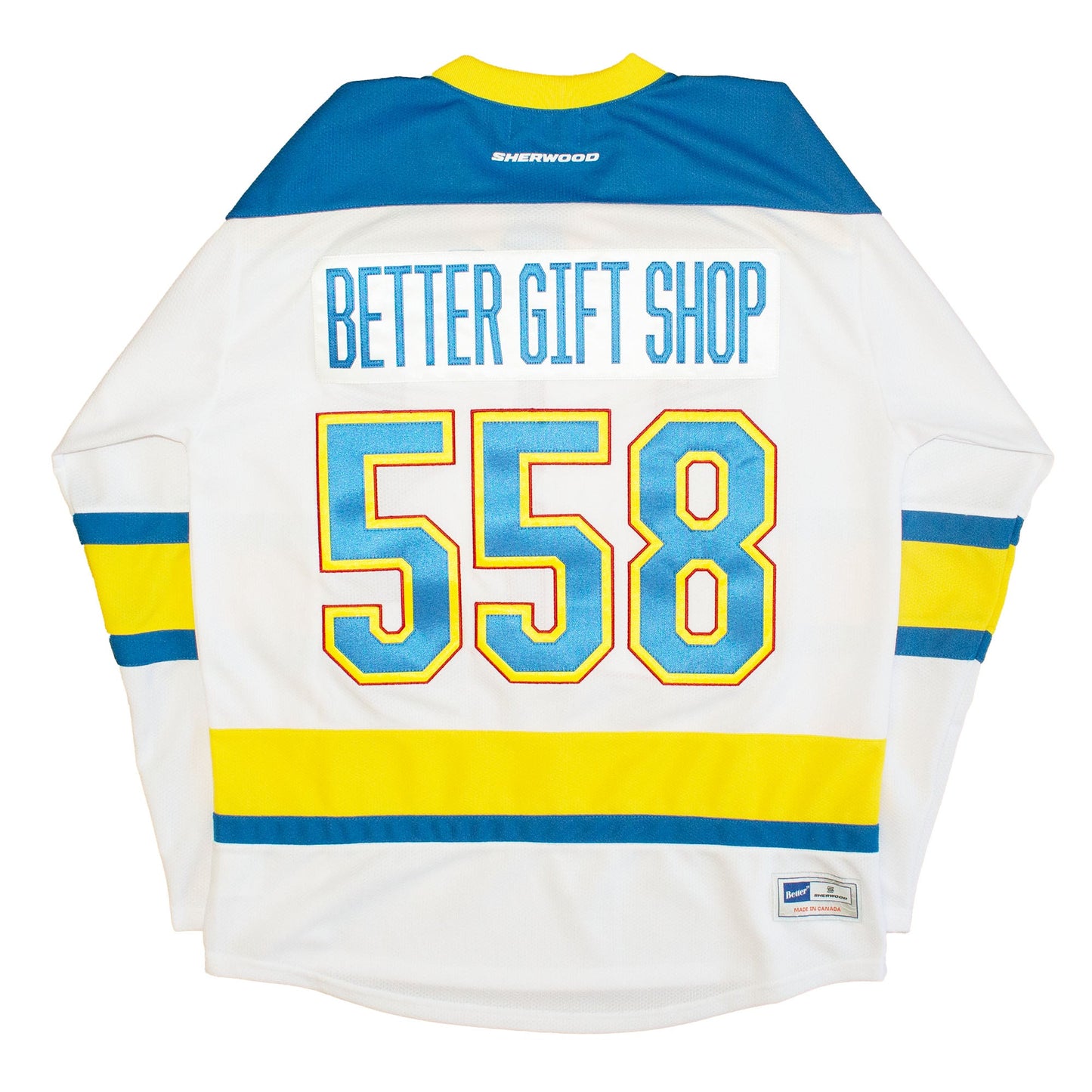 BETTER™ GIFT SHOP X SHERWOOD “B LOGO” HOME HOCKEY JERSEY