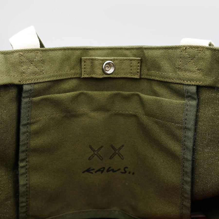 2016 KAWS UNIQLO TOTE BAG OLIVE