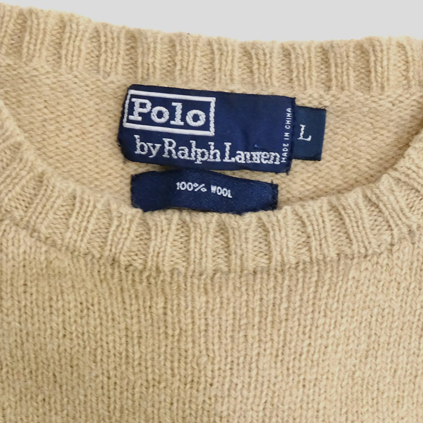 VINTAGE POLO RALPH LAUREN SNOW BEACH WOOL KNITTED SWEATER