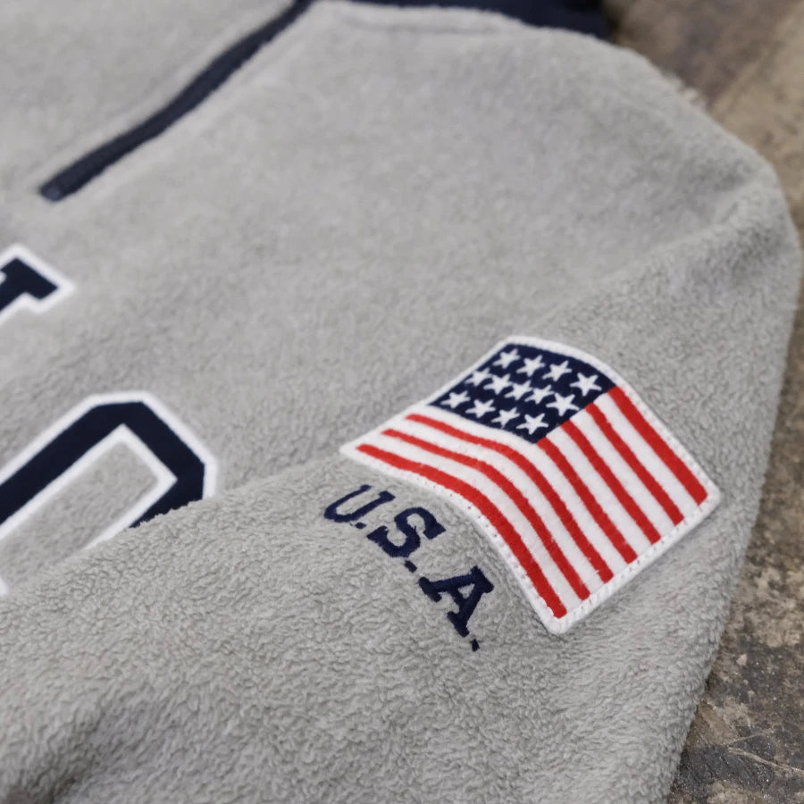 POLO RALPH LAUREN USA PATCH FLEECE GREY