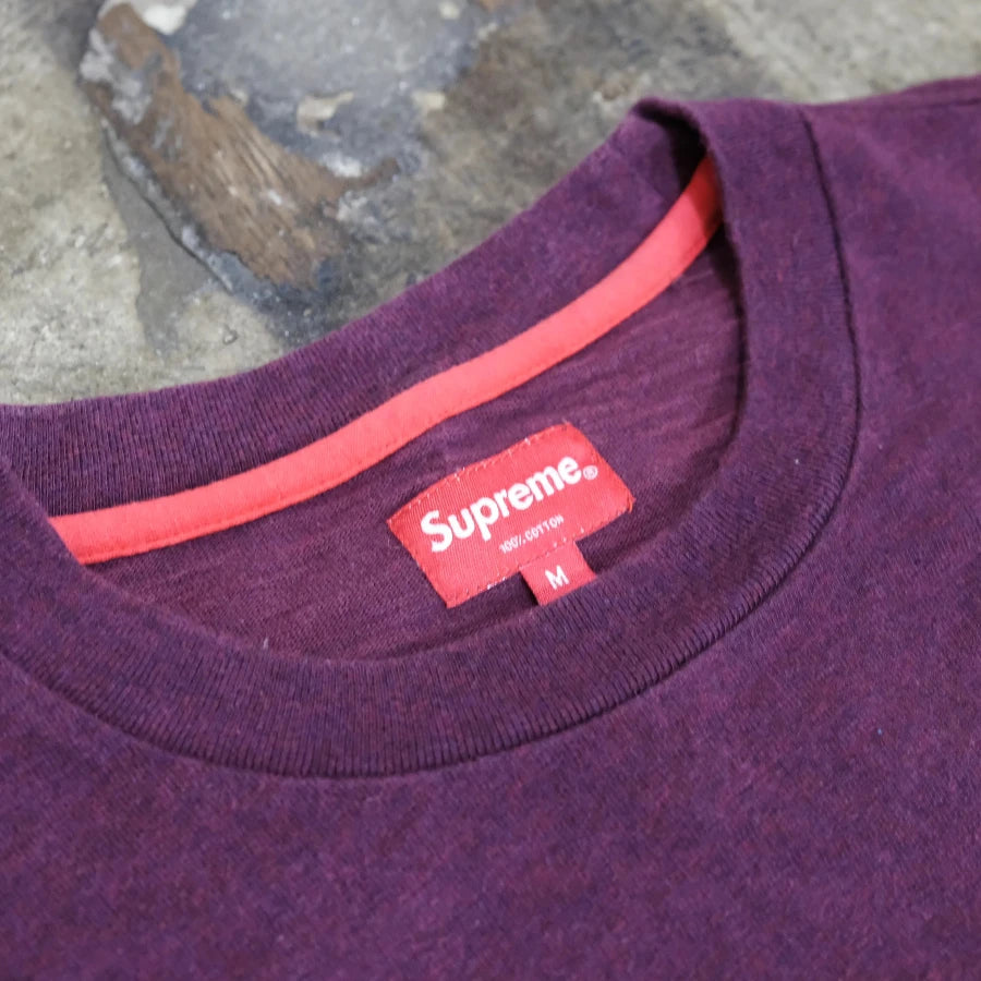 SUPREME SNOW MOUNTAIN LONG SLEEVE T-SHIRT BURGUNDY