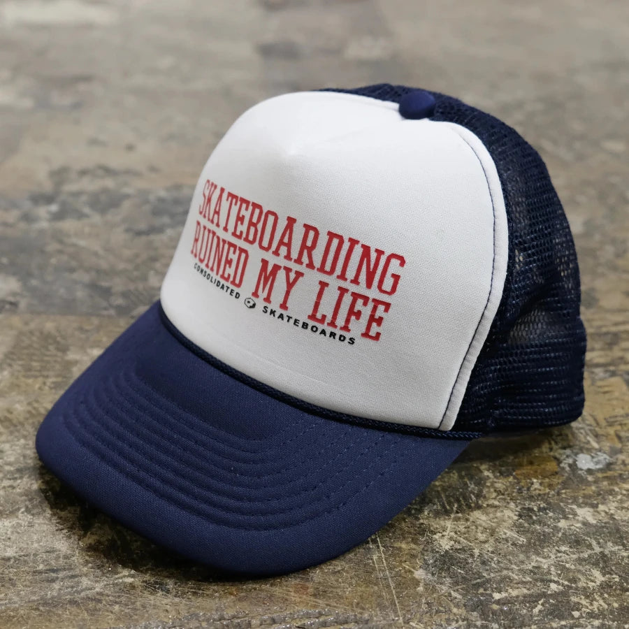 CONSOLIDATED SKATEBOARDS TRACKER HAT NAVY – NINETEEN EIGHTY FIVE JP CONSOLIDATED SKATEBOARDS TRACKER HAT NAVY – NINETEEN EIGHTY FIVE JP
