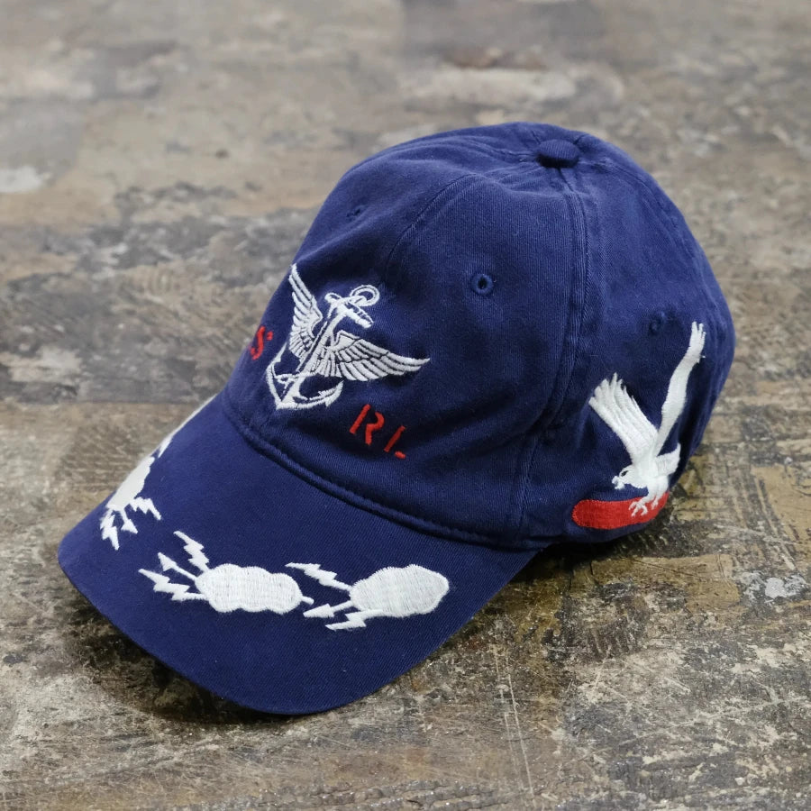 POLO RALPH LAUREN EMBROIDERY 6 PANEL HAT NAVY