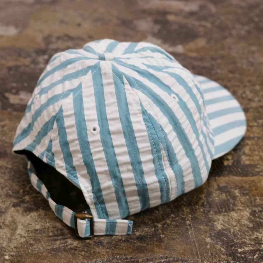 NOAH STRIPED 6 PANEL HAT LIGHT BLUE