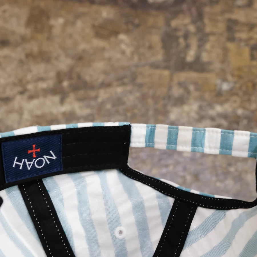 NOAH STRIPED 6 PANEL HAT LIGHT BLUE