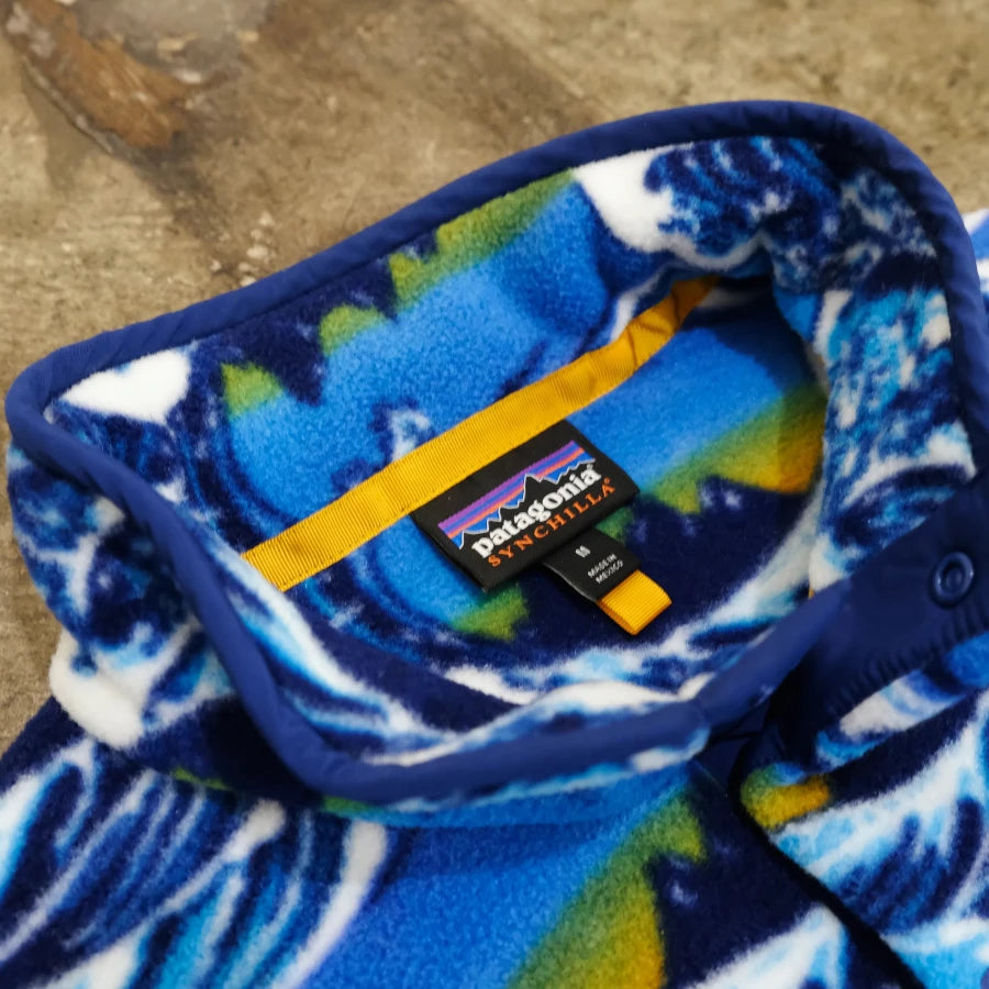 PATAGONIA SYNCHILLA SNAP-T FITZ FLEECE JACKET HOKUSAI WAVE BLUE