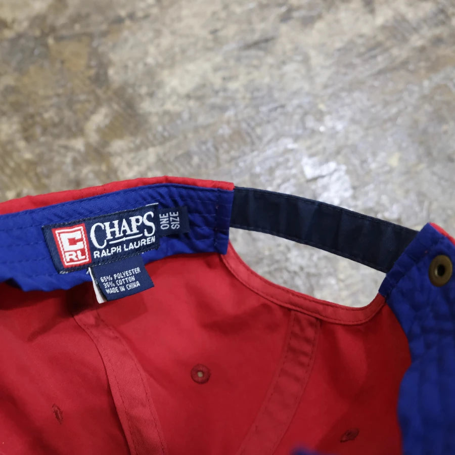 CHAPS RALPH LAUREN 6 PANEL HAT RED