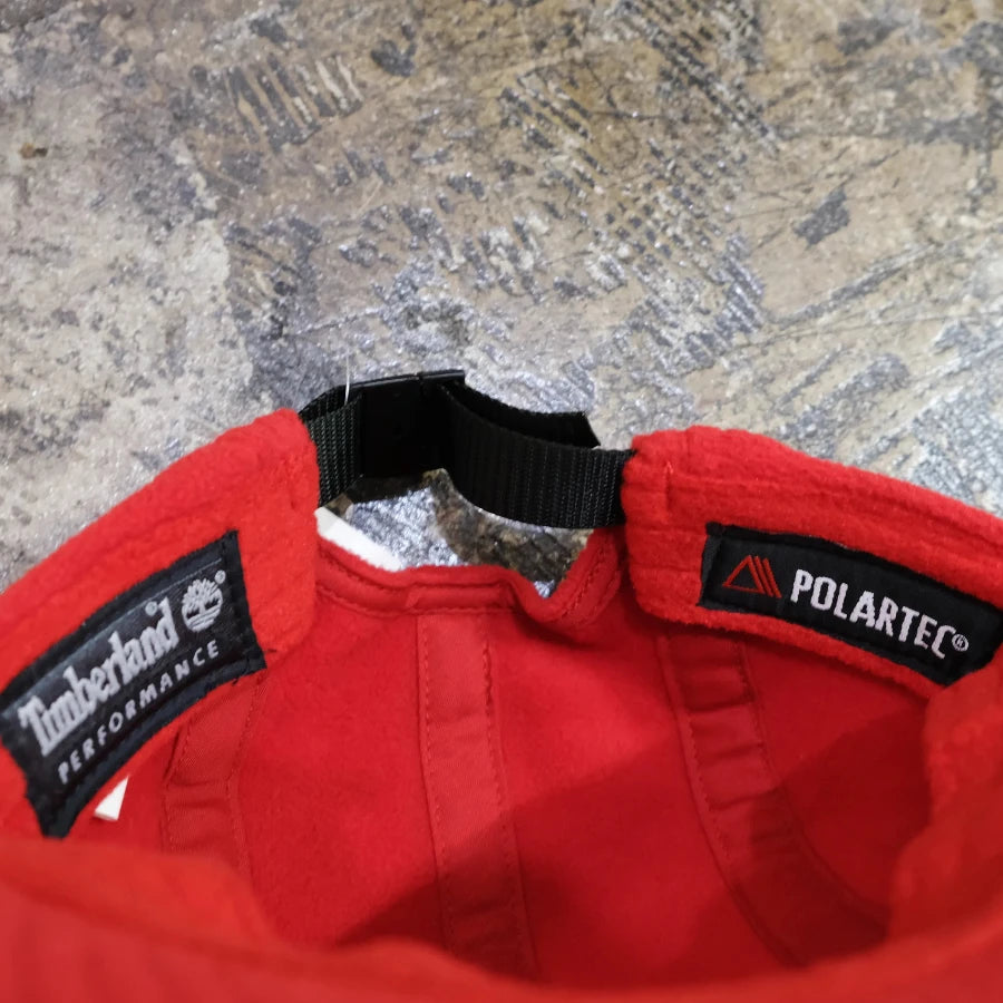 TIMBERLAND POLARTEC FLEECE CAMP HAT RED