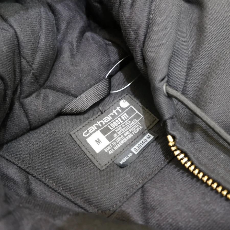 CARHARTT FIRM DUCK INSULATED FLANNEL-LINED ACTIVE JACKET BLACK