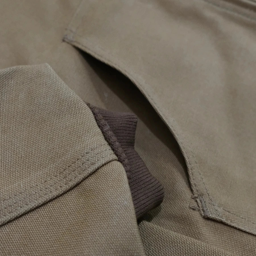 CARHARTT FIRM DUCK INSULATED FLANNEL-LINED ACTIVE JACKET BEIGE
