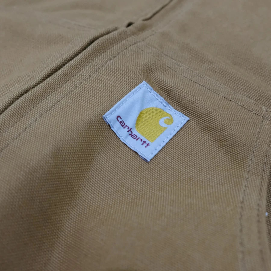 CARHARTT FIRM DUCK INSULATED FLANNEL-LINED ACTIVE JACKET BEIGE