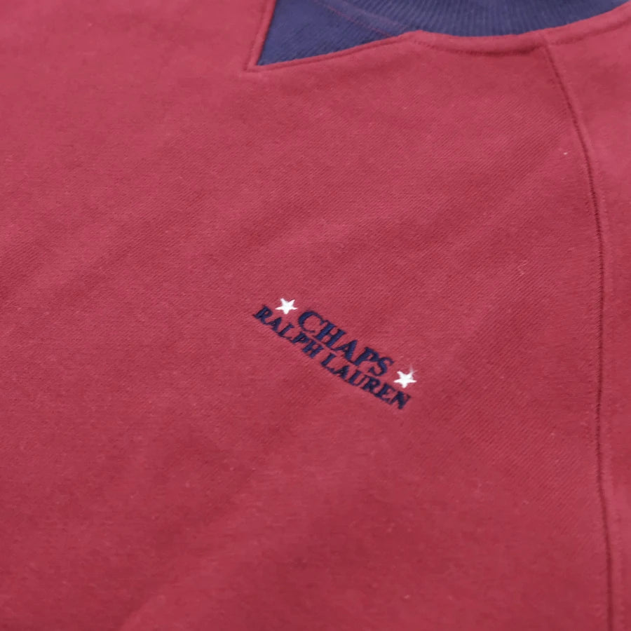 CHAPS RALPH LAUREN SWEAT SHIRT BURGUNDY