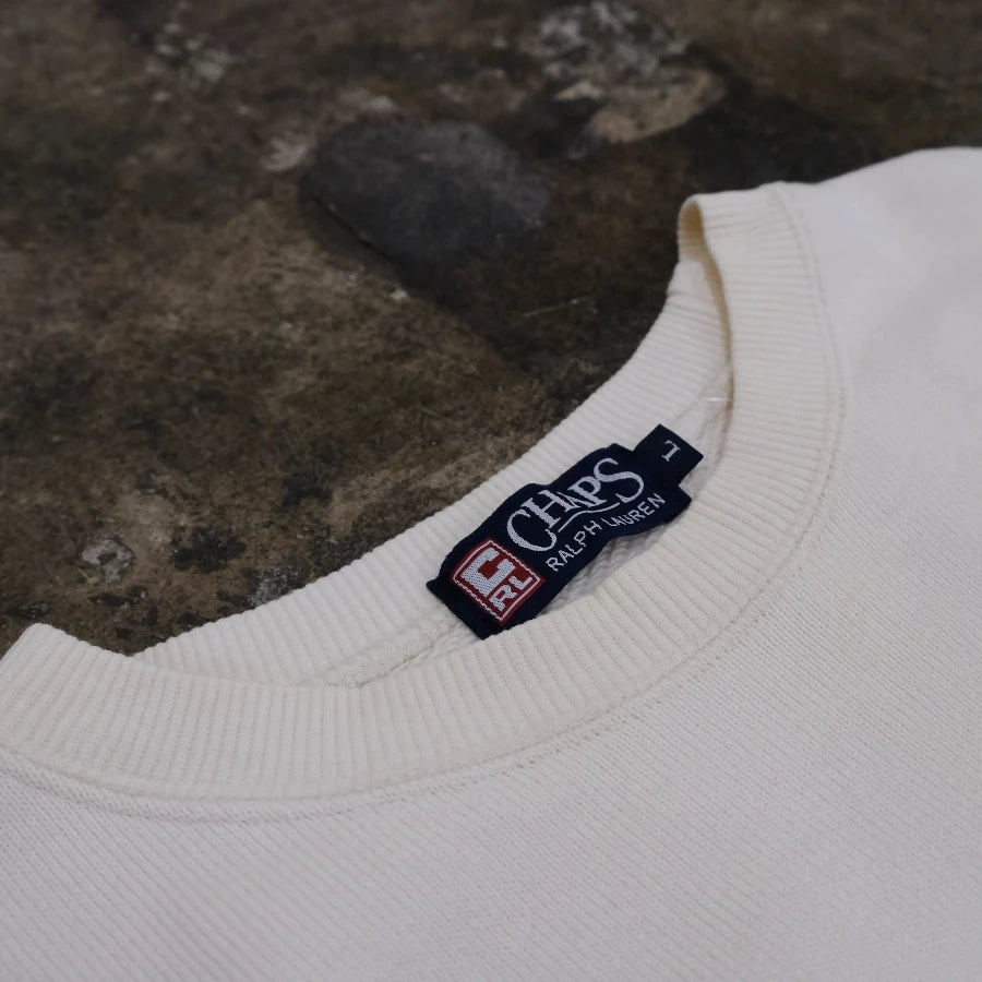 CHAPS RALPH LAUREN SWEAT SHIRT WHITE