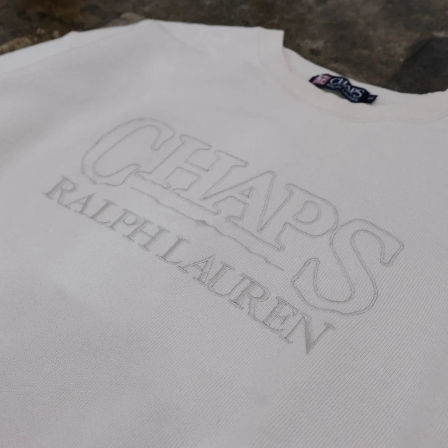 CHAPS RALPH LAUREN SWEAT SHIRT WHITE