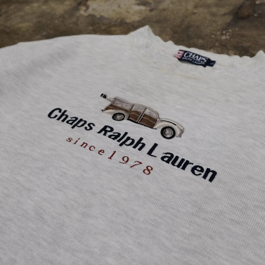CHAPS RALPH LAUREN CAR SWEAT SHIRT GREY
