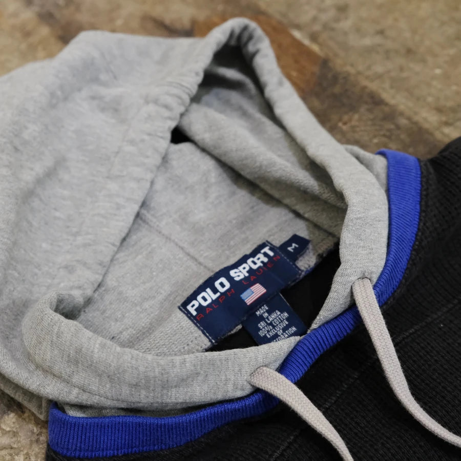 POLO SPORT RALPH LAUREN WAFFLE HOODY BLACK