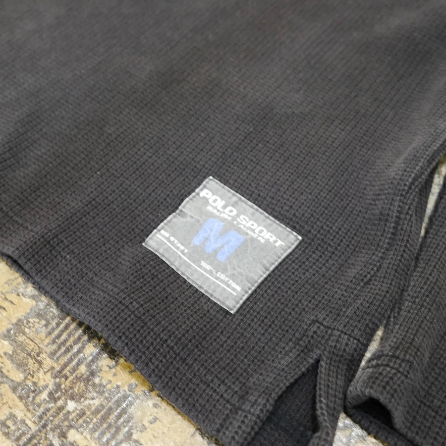 POLO SPORT RALPH LAUREN WAFFLE HOODY BLACK
