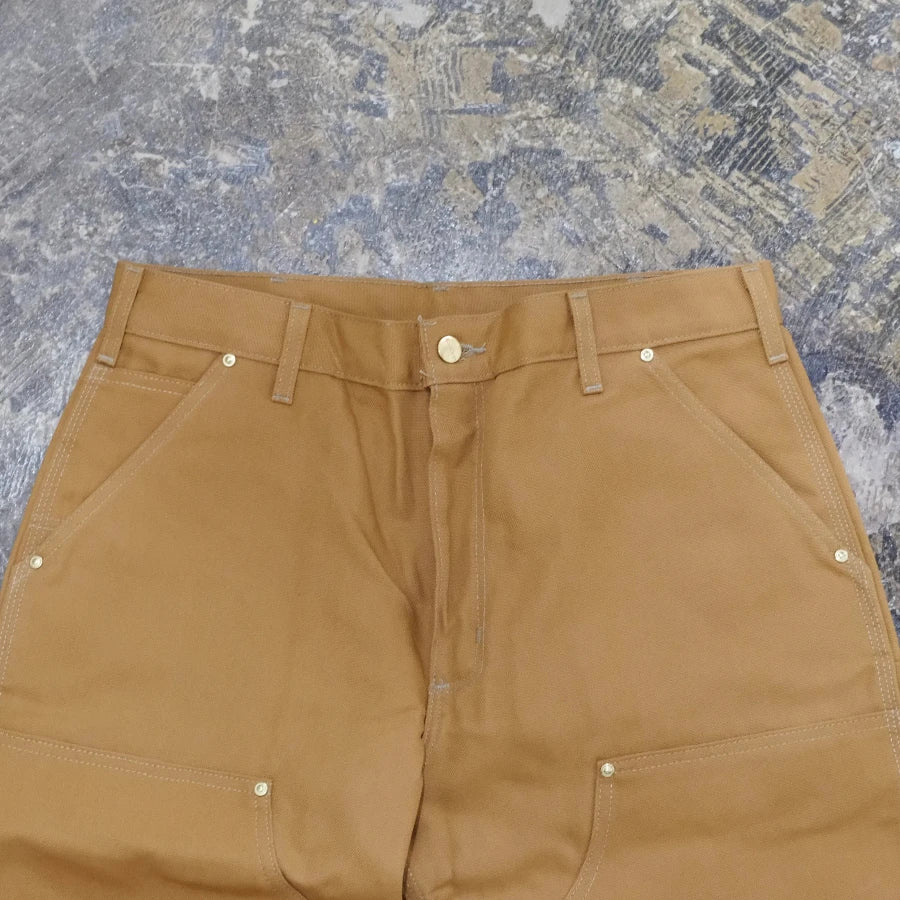 CARHARTT LOOSE FIT FIRM DUCK DOUBLE-FRONT UTILITY WORK PANTS BEIGE