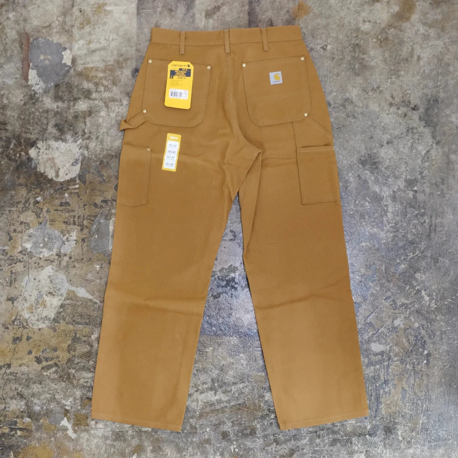 CARHARTT LOOSE FIT FIRM DUCK DOUBLE-FRONT UTILITY WORK PANTS BEIGE