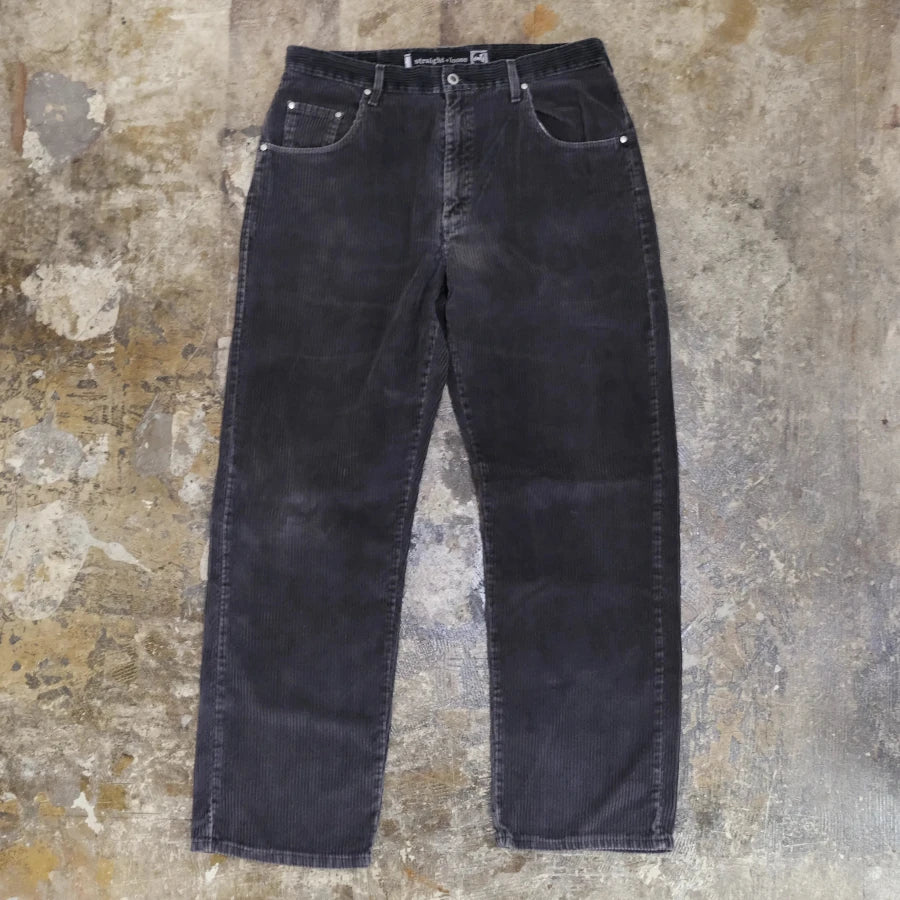 LEVI'S SILVERTAB STRAIGHT LOOSE CORDUROY PANTS BLACK