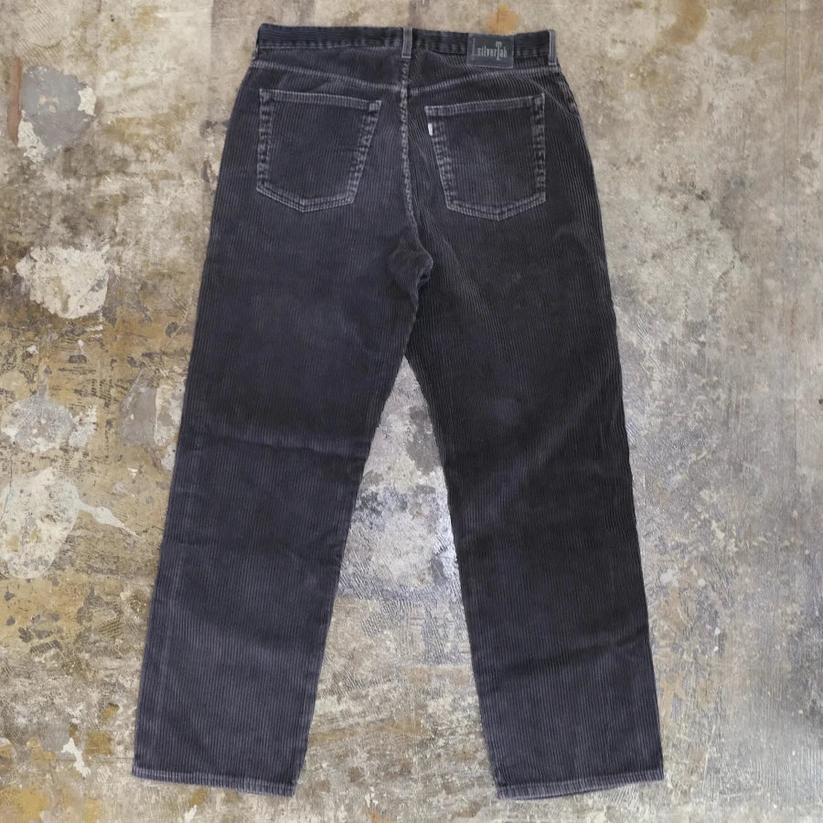 LEVI'S SILVERTAB STRAIGHT LOOSE CORDUROY PANTS BLACK