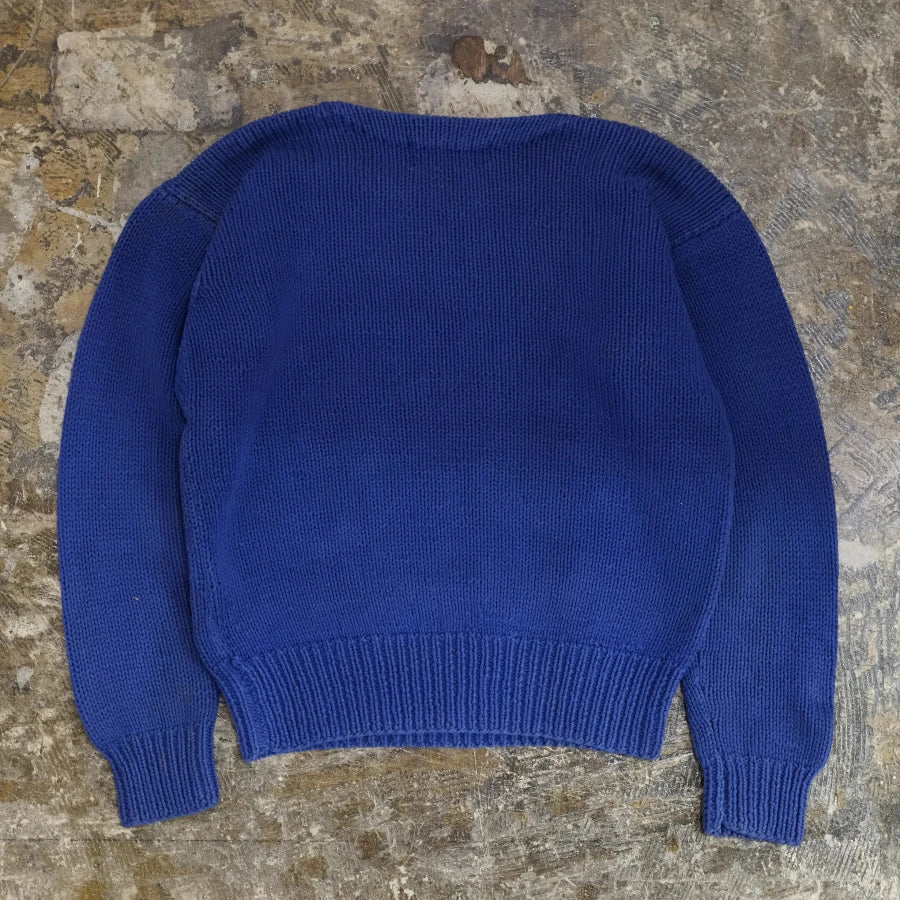 POLO RALPH LAUREN YACHT HAND KNIT SWEATER BLUE