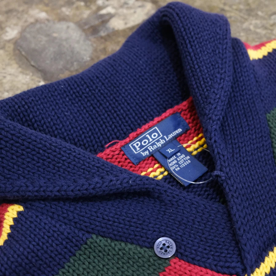 POLO RALPH LAUREN STRIPE HAND KNIT SWEATER MULTI