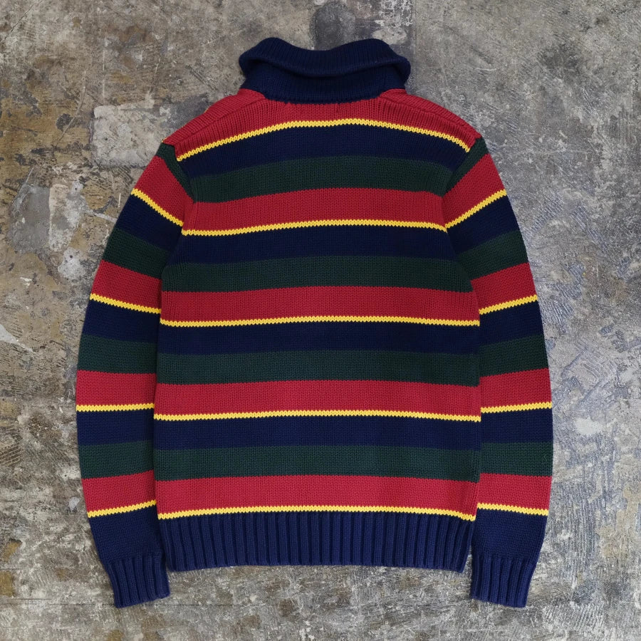 POLO RALPH LAUREN STRIPE HAND KNIT SWEATER MULTI