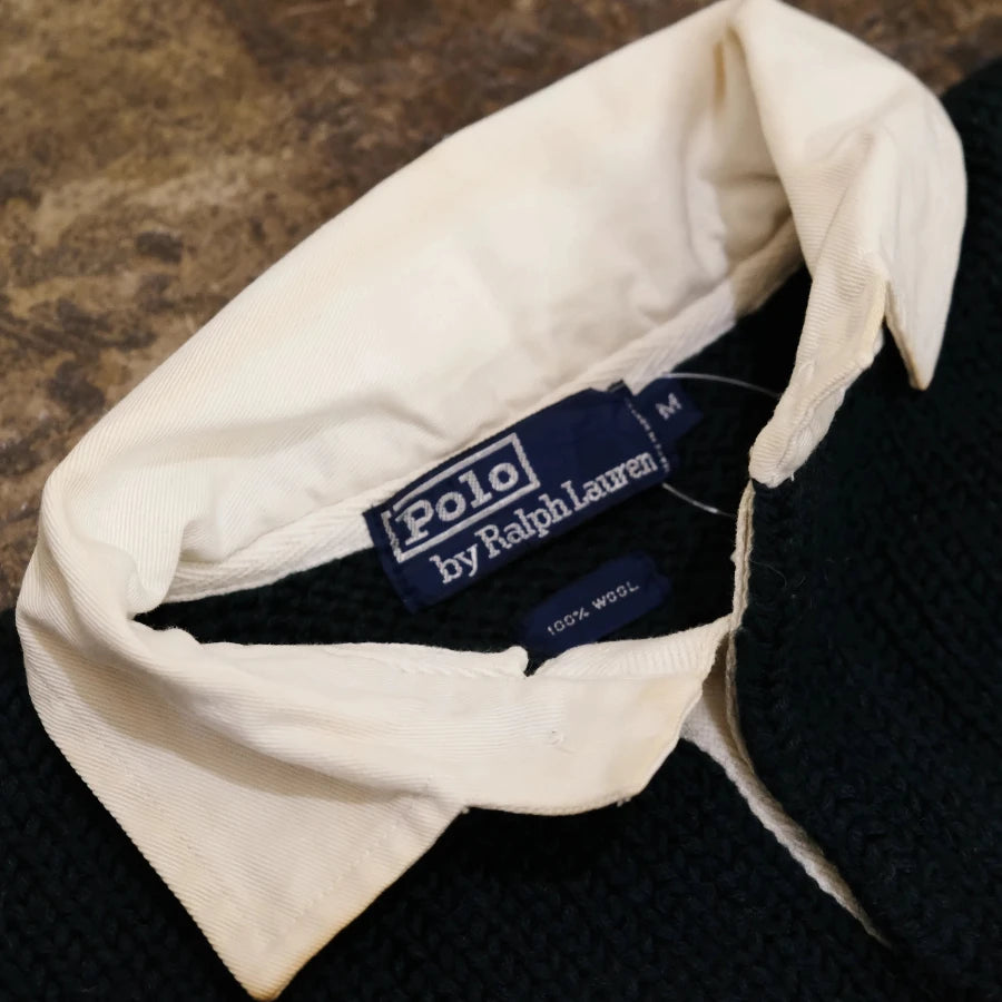 POLO RALPH LAUREN RUGBY KNIT SWEATER GREEN