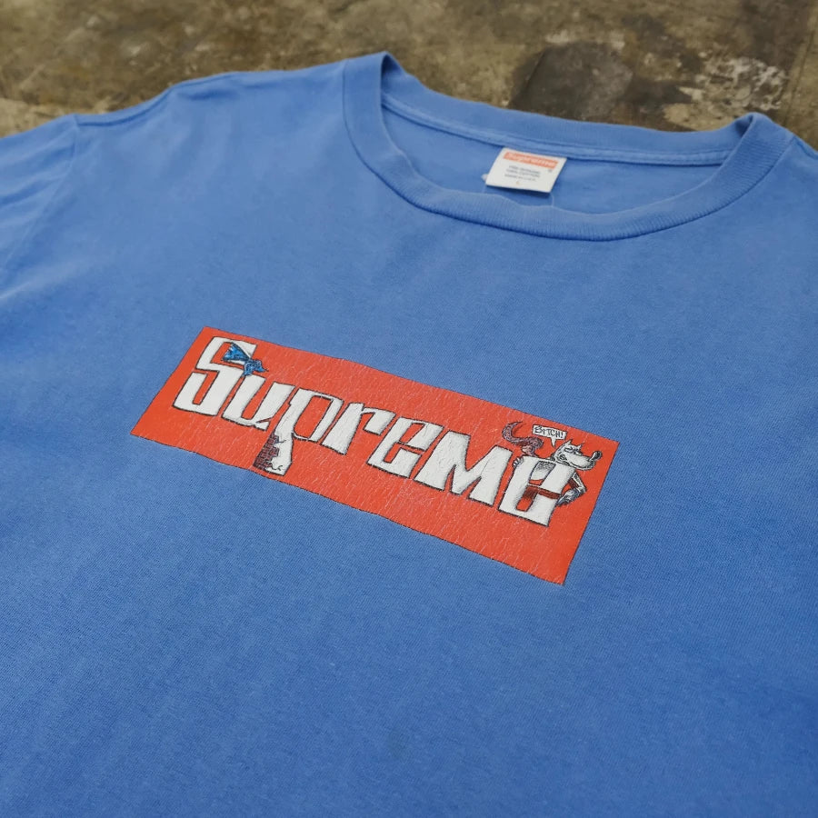 SUPREME JOE COOL BOX LOGO T-SHIRT BLUE