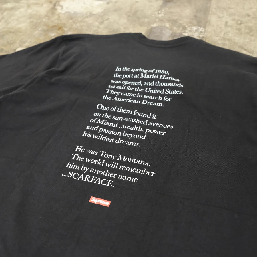 SUPREME SCARFACE SHOWER T-SHIRT BLACK