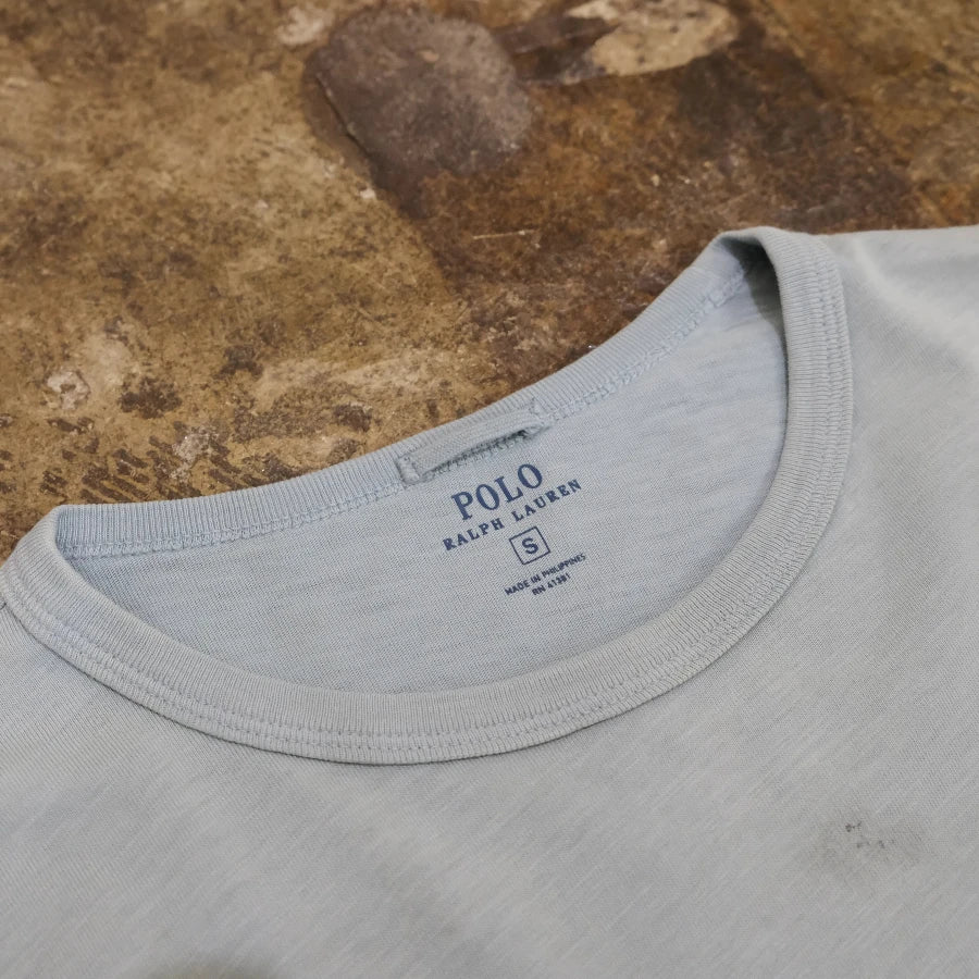 POLO RALPH LAUREN 18TH TACTICAL STRIKE WING LONG SLEEVE T-SHIRT LIGHT BLUE