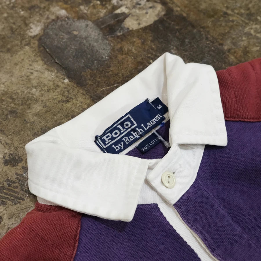 POLO RALPH LAUREN RUGBY SHIRT PURPLE