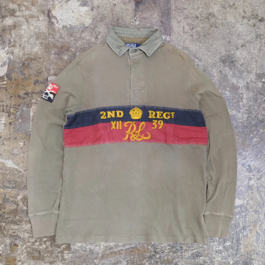 POLO RALPH LAUREN 2ND REGT RUGBY SHIRT OLIVE