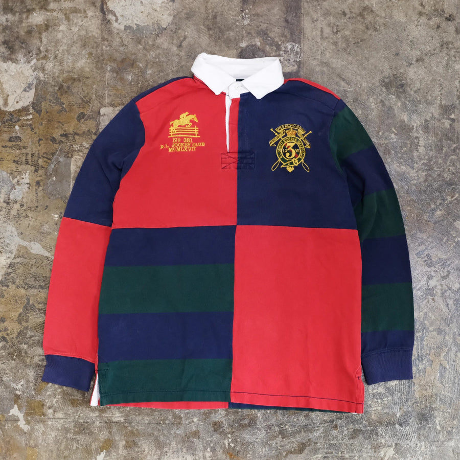 POLO RALPH LAUREN MCMLXVII RUGBY SHIRT RED NAVY GREEN