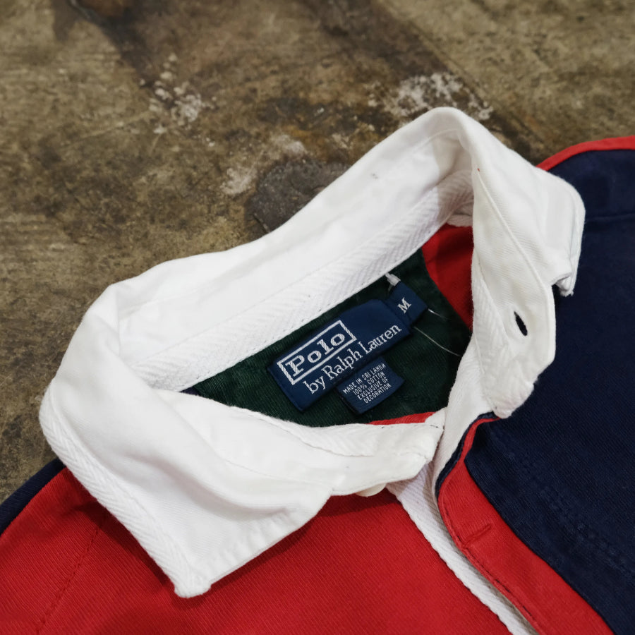 POLO RALPH LAUREN MCMLXVII RUGBY SHIRT RED NAVY GREEN