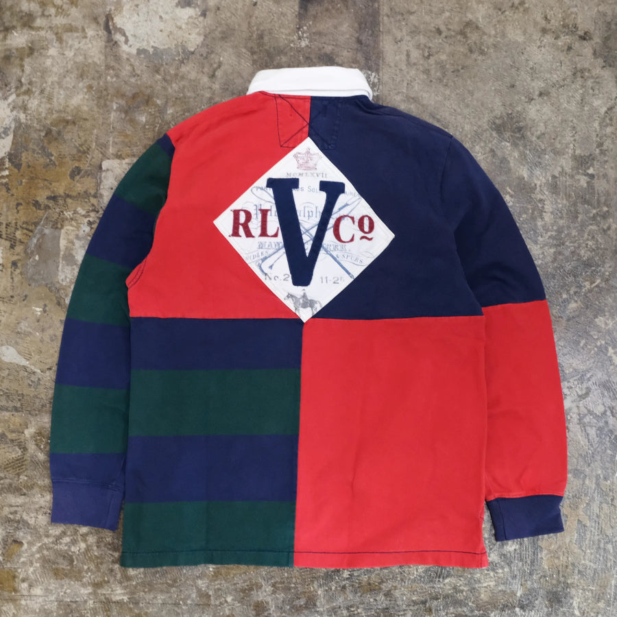 POLO RALPH LAUREN MCMLXVII RUGBY SHIRT RED NAVY GREEN
