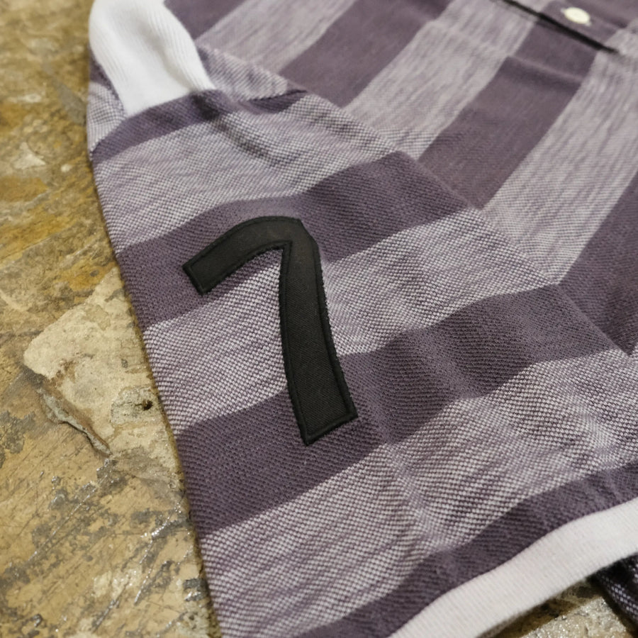 NIKE FOOTBALL STRIPE POLO SHIRT PURPLE