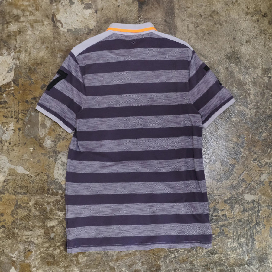 NIKE FOOTBALL STRIPE POLO SHIRT PURPLE