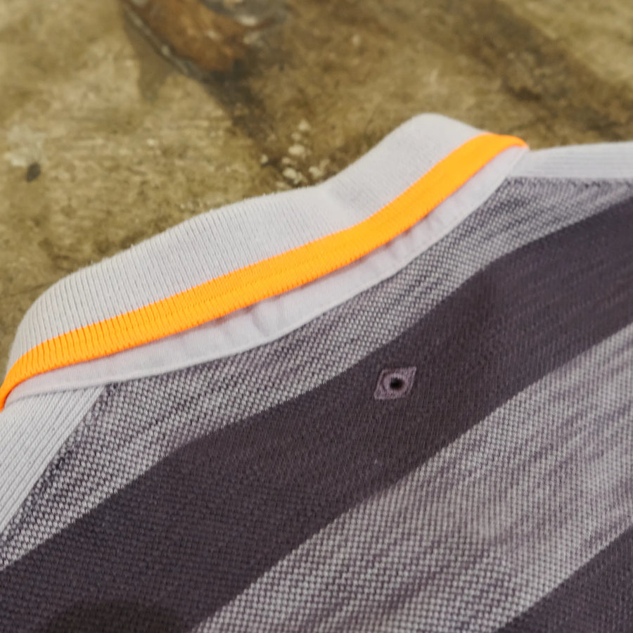 NIKE FOOTBALL STRIPE POLO SHIRT PURPLE