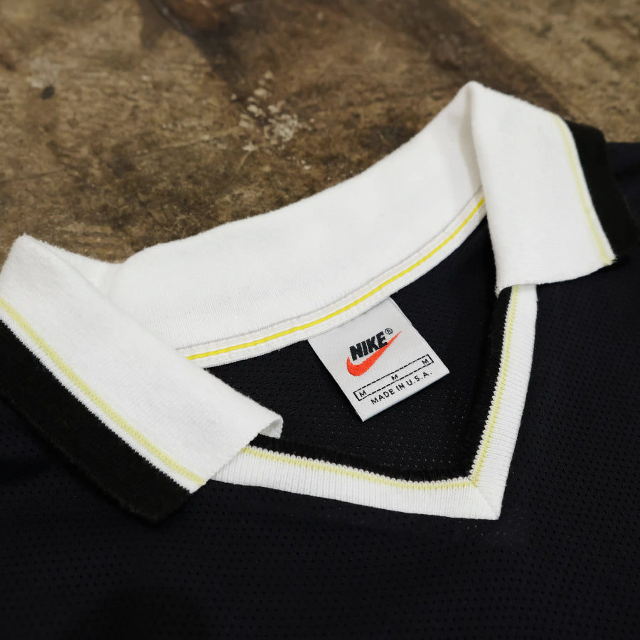 NIKE TENNIS SHIRT BLACK WHITE