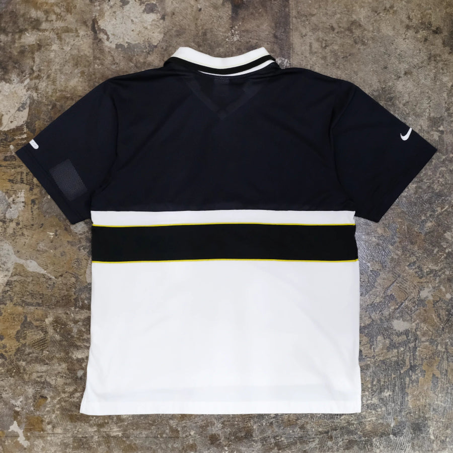 NIKE TENNIS SHIRT BLACK WHITE